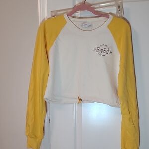 Bershka Kids Yellow and White Long Sleeve Tee